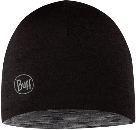Czapka dwustronna z wełny dla dziecka Buff Merino Lightweight Beanie Youth black/graphite
