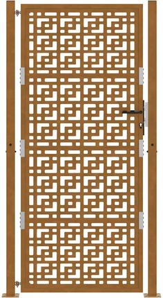 vidaXL Brama Ogrodowa 105X130cm Stal Nierdzewna Krzyż Wzór 4101005 - zdjęcie 2