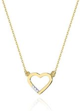 Złoty naszyjnik z brylantami C-026 0,02ct próba 585  