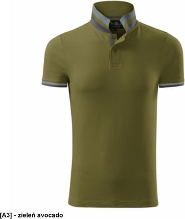 Malfinipremium Collar Up 256 - Adler Koszulka Polo Męska, Zieleń Avocado S - zdjęcie 2
