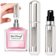 Laroxy Mini Atomizer Do Perfum Podróżny Atomizer Srebrny 5Ml