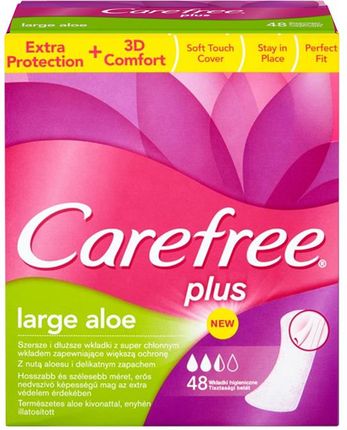 CAREFREE Plus Large Aloe Wkładki 48 sztuk