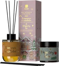 Zdjęcie HISKIN Home Zestaw zapachowy Świeca sojowa i dyfuzor z patyczkami - Pomarańcza w czekoladzie i Magiczny Las - Przecław