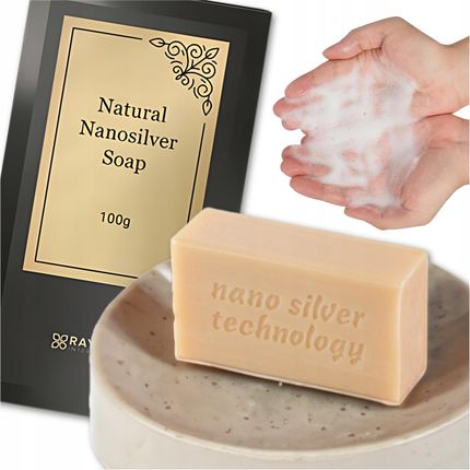 Raypath szare Mydło kosmetyczne w Kostce 100ml 100g antybakteryjne Kostka