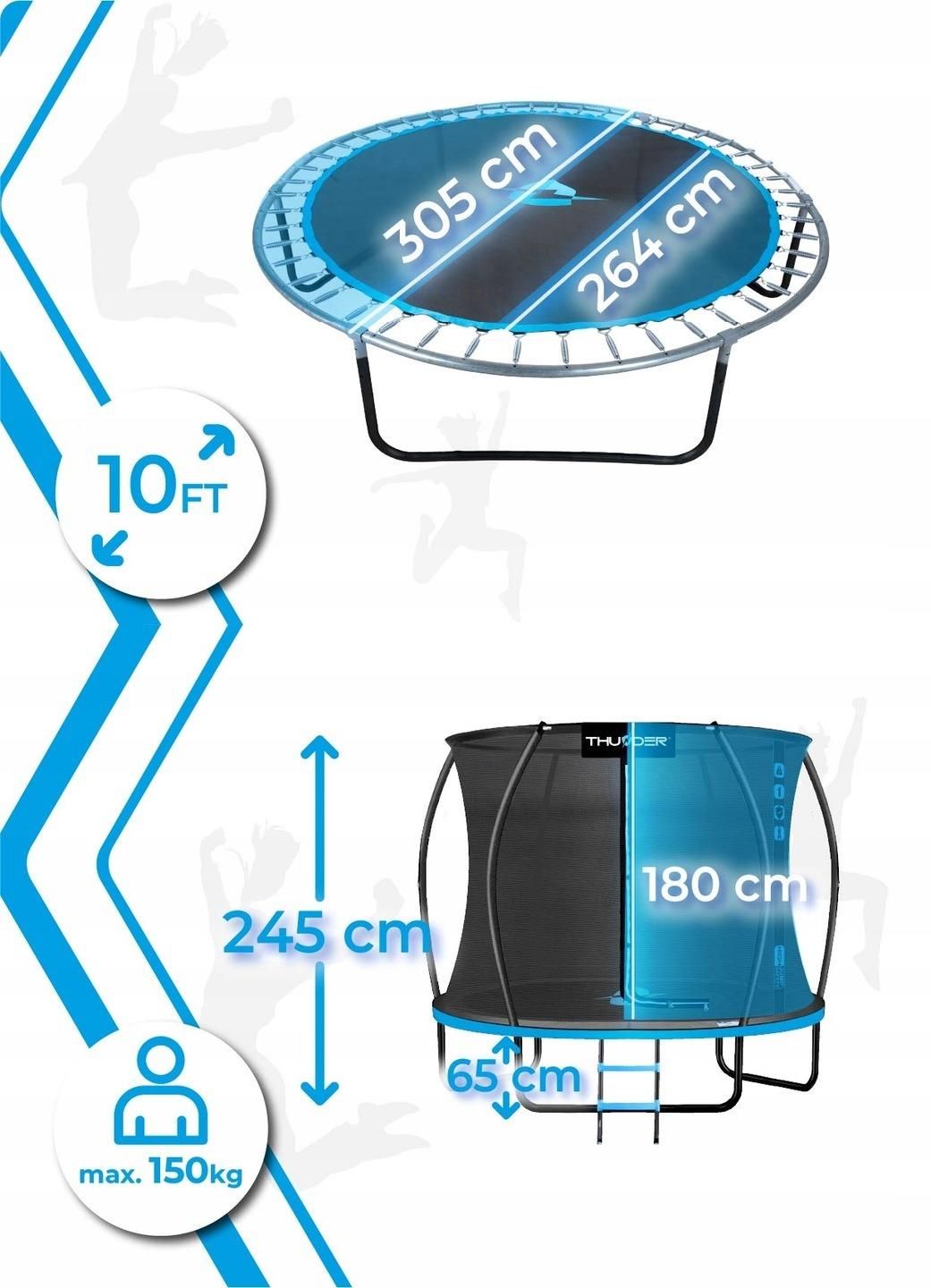 фото Батут Thunder Inside Ultra 10ft Blue
