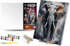 Zdjęcie Qbee Malowanie Po Numerach Majestatyczny Słoń 40X50Cm - Morąg