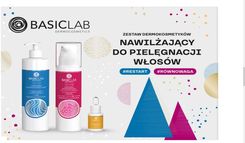 Basiclab Świąteczny Zestaw Nawilżający Do Pielęgnacji Włosów 300ml + 250ml + 15ml