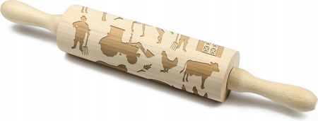 Art-Dog Farma Rolnik Traktor Grawerowany Wałek Do Ciasta I Gliny Ceramicznej