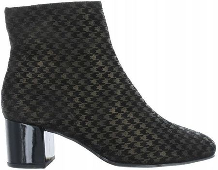 Botki damskie HOGL czarne skórzane ciemnozłote na zamek 36