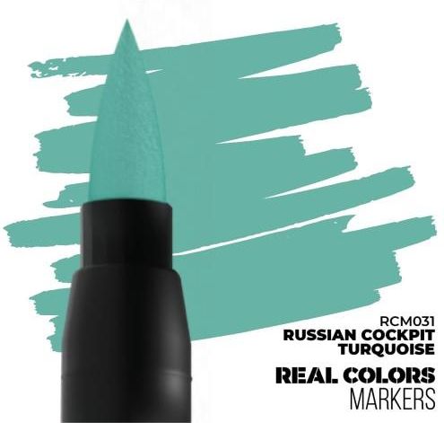 Zdjęcie Ak Interactive Ak Rcm031 Real Colors Markers Russian Cockpit Torquoise Acrylic Paint CHE007748 - Zielonka