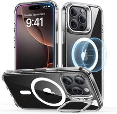 Esr Classic Hybrid Halolock Case With Stand For Iphone 16 Pro Max Transparent