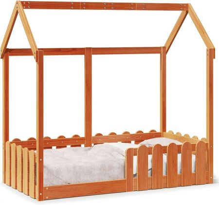 Dkd Home Decor Łóżko Dziecięce Domek Wosk Brąz 70X140Cm Sosna 459850700