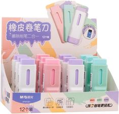 Zdjęcie M&G Gumka Wysuwana + Temperówka Pastel 12Szt. - Czempiń