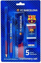 Astra Zestaw Piśmienniczy Fc Barcelona Długopis Ołówek Linijka Gumka 5 Elementów