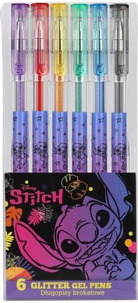 Patio Długopisy Żelowe Stitch Black 6 Kol. Disney