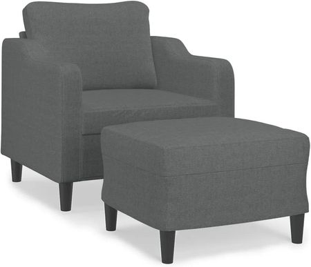 Zakito Home Fotel Z Podnóżkiem 78x77x80cm Ciemnoszary (ZH3201128)