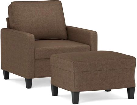 Zakito Home Fotel Z Podnóżkiem Brązowy 78x77x80cm (ZH3201032)