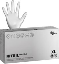 Rękawiczki Nitrylowe Espeon Nitril Sparkle - 100szt. - Srebrne Perłowe - Xl (100176)