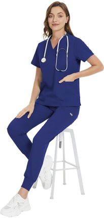 Komplet Medyczny Damski Scrub Model Care - Kolor Navy Blue (Xxl) - zdjęcie 2