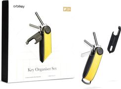 Orbitkey Hybrid Leather + Multitool V2 - Solar Yellow Zestaw prezentowy: brelok ze skóry nappa i multitool Breloki