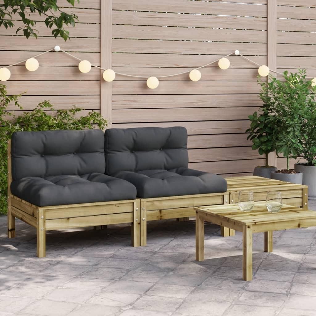 Garden sofa DKD Home Decor Blue Beige 155 x 76 x 65 cm 150 x 76 x 20 cm