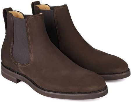 Berwick Solomons — Chocolate Suede - 43,5 Dziarskie zamszowe sztyblety Do kostki