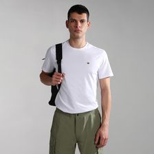 Męska Koszulka z krótkim rękawem Napapijri Salis SS Sum 002 Bright White Np0A4H8D0021 – Biały