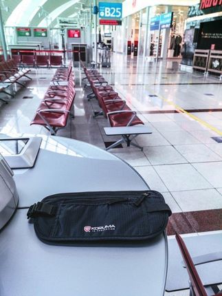 Dyskretna Saszetka Nerka Podróżna Ochrona Rfid Cienka Niewidoczna Koruma - zdjęcie 2