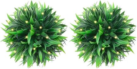 vidaXL Sztuczne Kule Bukszpanowe Z Diodami Led 4Szt. Zielone 15Cm (3335898)