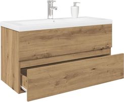 vidaXL Szafka Pod Umywalkę Z Wbudowaną Umywalką I Baterią Dąb Artisan (3328936)