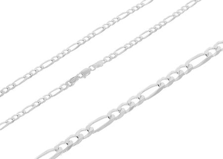 Intergold Srebrny łańcuszek nierodowany figaro pr. 925 55 cm - zdjęcie 3