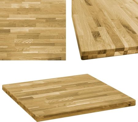 The Living Store Blat Stołu Solid Oak Square 44mm 80X80 cm Tls245999