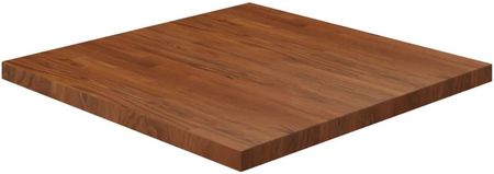 The Living Store Blat Stołu Square Dark Brown 80X80X4cm Treated Oak Tls343078