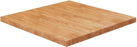 The Living Store Blat Stołu Square Light Brown 80X80X4cm Treated Oak Tls343062