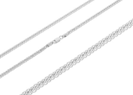 Intergold Srebrny łańcuszek rodowany Próby 925 55 cm - zdjęcie 2