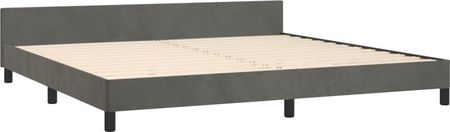 Dkd Home Decor Rama Łóżka Bez Materaca Ciemnoszara 200X200cm Aksamitna 4593125776 - zdjęcie 2