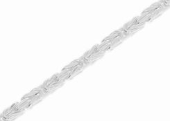 Intergold Srebrny Łańcuszek Królewski Nierodowany Próby 925 55 Cm