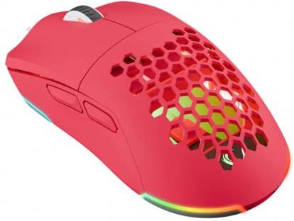 Mysz przewodowa Rampage BLINK gamingowa USB, 12800 DPI, RGB, sensor optyczny, różowa - zdjęcie 3