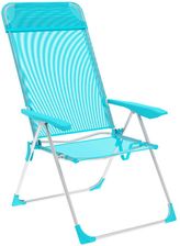 Marbueno Krzes�o Sk�adane 5 Pozycji Aluminiowe Z Poduszk� Turkusowe Pla�a I Basen 69X58X110cm 10311