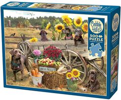 Zdjęcie Cobble Hill Puzzle Labradory Z Wozu Koniom Lżej 500El. - Libiąż