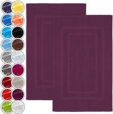 Naturemark Dywanik Łazienkowy | Jakość Premium 100% Bawełna 50x80cm Prysznicowy Dwupak Kolor: Fioletowy