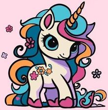 Zdjęcie Qbee Malowanie Po Numerach Zabawny Jednorożec 25X25Cm - Warta