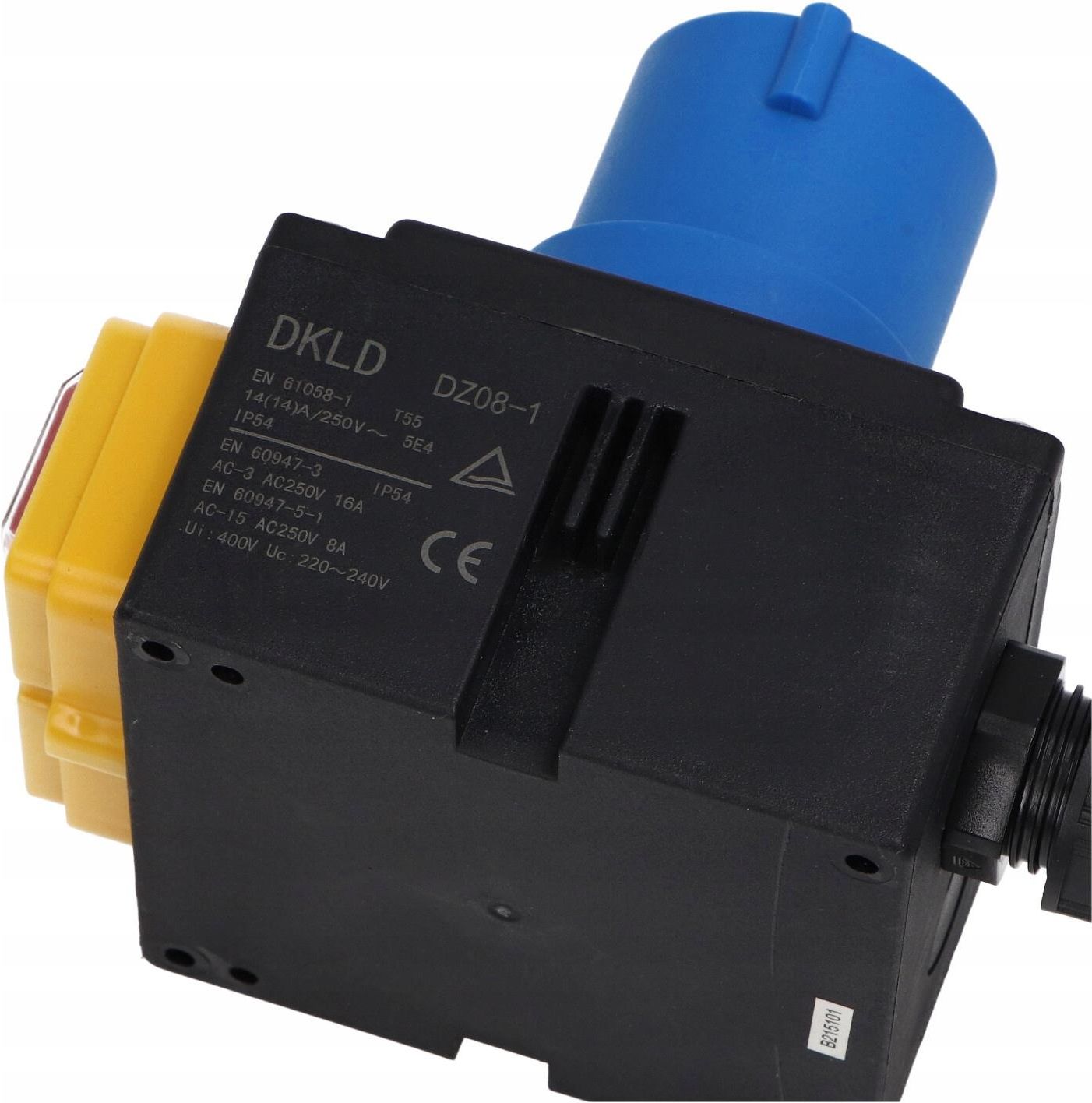 Schakelaar/stekkercombinatie DZ08-3 400V met noodstop en faseomvormer - identiek aan Kedu KOA7