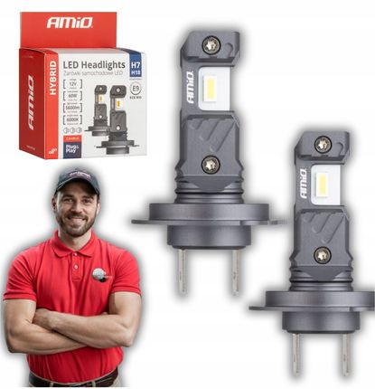 Żarówki LED Amio seria Hybrid H7/H18 6000K Canbus