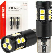 Zdjęcie Amio Żarówki Samochodowe W5W Led Canbus T10 13Smd 12V 24V 2Szt. Białe Światło - Warszawa