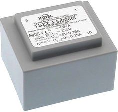 Indel Transformator 4.5Va Zalewany 230Vac (9V 9V) 0.25A