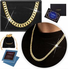 Zdjęcie Larezo Złoty Łańcuszek Męski 585 Splot Pancerka 50cm Pełny Gruby 6,2mm Srebro 925 - Zakliczyn