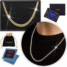 Zdjęcie Larezo Złoty Łańcuszek Męski 585 Pancerka 50cm Pełny Kuty Włoski 3,2mm Srebro 925 - Zakliczyn