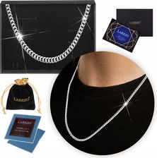 Zdjęcie Larezo Łańcuszek Srebrny Męski Długi 60 cm Pełny Mocny Pancerka 3,2 mm Srebro 925 - Zakliczyn