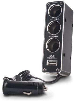 P-T Rozdzielacz gniazda samochodowego Forever 3w1 z kablem USB (GSM001530)